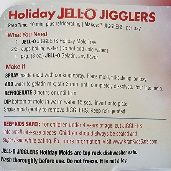New Jello Jigglers Christmas Holiday Molds w/Tag Snowman Snow flake Ornament VTG - Picture 2 of 4